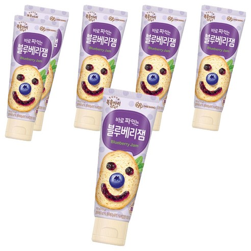 복음자리 바로 짜먹는 블루베리잼, 100g, 6개