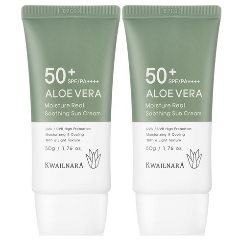 알로에베라 모이스처 선크림 SPF50+ PA++++, 50g, 4개