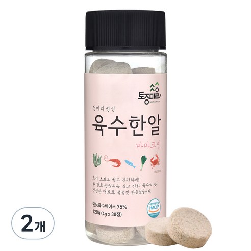 토종마을 마마코인 육수한알 30p, 120g, 2개