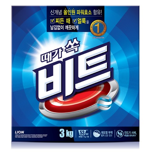 비트 분말세제 일반용 본품, 3kg, 1개