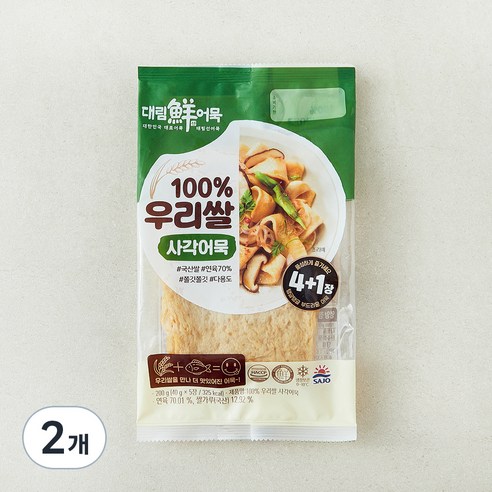 대림선 100% 우리쌀 사각어묵, 200g, 2개