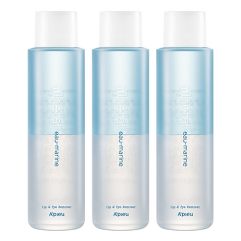 어퓨 미네랄 립앤아이 리무버 대용량 오마린, 250ml, 3개