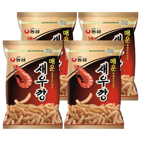 매운 새우깡, 4개, 400g