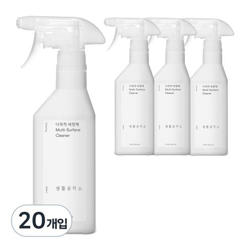 생활공작소 다목적 세정제, 400ml, 20개