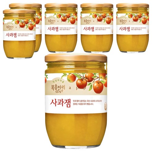 복음자리 사과잼, 620g, 6개