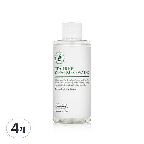 벤튼 티트리 클렌징 워터, 200ml, 4개