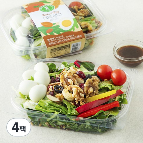 그린래빗 너트 에그 샐러드, 210g, 4팩