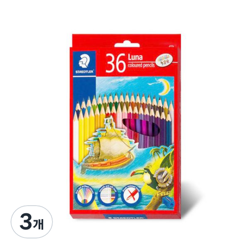 스테들러 루나 색연필 세트, 36색, 3개
