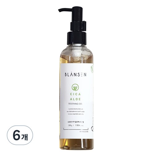블랑센 시카 알로에 수딩 젤, 200g, 6개
