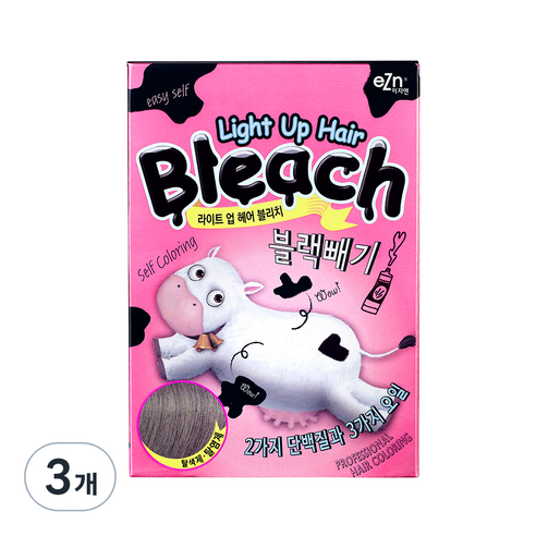 eZn 라이트 업 헤어 블리치 탈색제, 10g, 3개