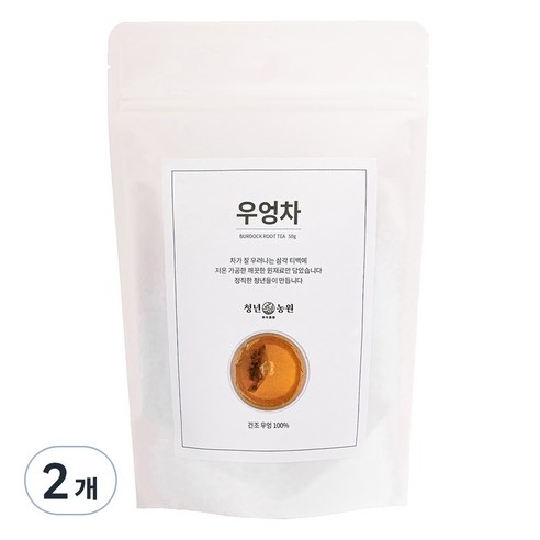 청년농원 저온가공 우엉차 삼각티백, 50개입, 2개, 1g