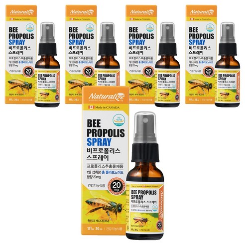 네추럴라이즈 비프로폴리스 스프레이, 30ml, 5개