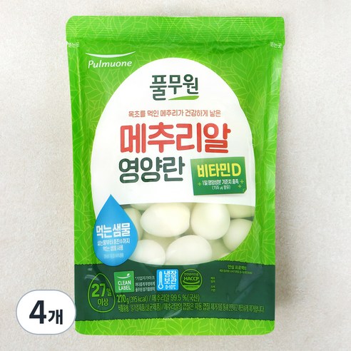 풀무원 메추리알 영양란, 270g, 4개
