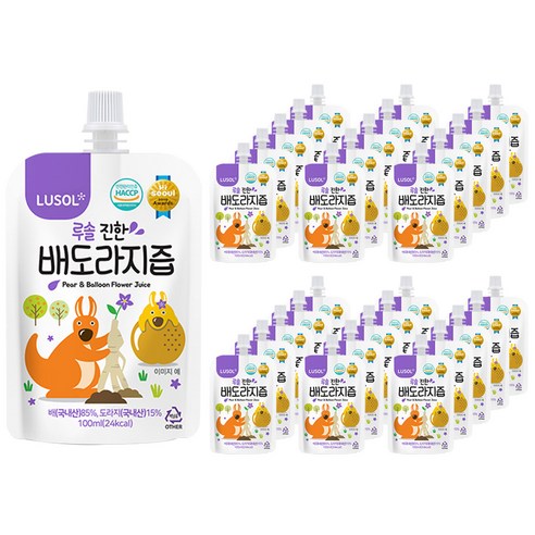 루솔이 만든 진한 배도라지즙 선물세트, 2000ml, 6개