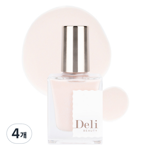 델리뷰티 딥시럽 루어인무드 네일컬러 글리터, MG08 글램펄 누드핑크, 10ml, 4개