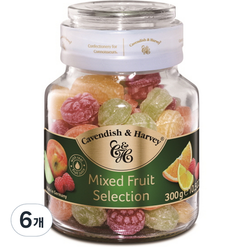캐빈디쉬앤하비 종합과일맛, 300g, 6개