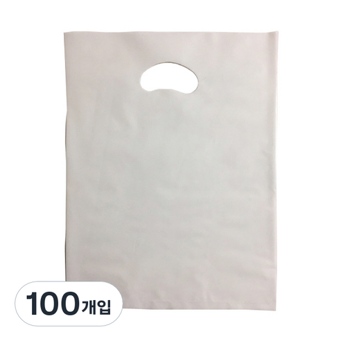 팩스타 펀칭 비닐봉투 PE35 35 x 45 cm, 백색, 100개입
