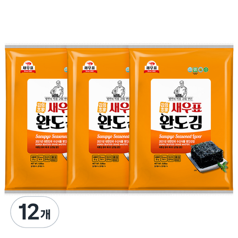 새우표 완도 오리지널 전장김, 25g, 12개