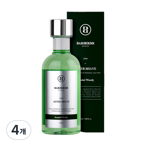 바버501 애프터 쉐이브 케어 그린, 4개, 165ml