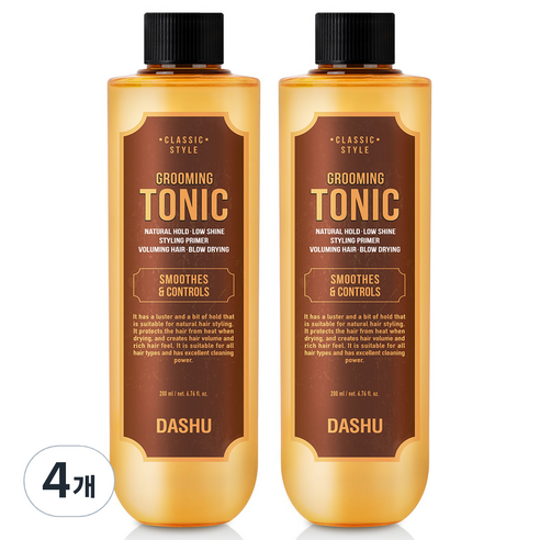 다슈 클래식 볼륨 그루밍 토닉 워터 왁스, 200ml, 4개