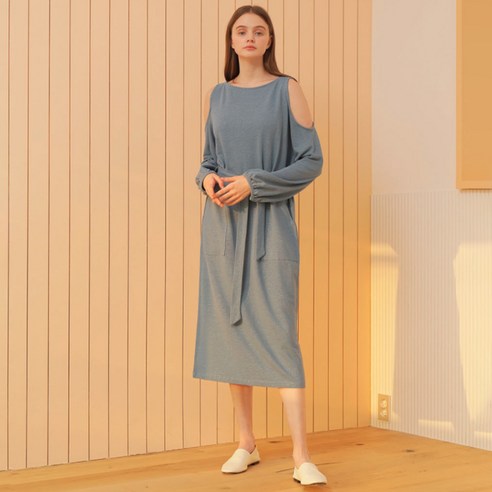 와드로브 여성용 LINEN JERSEY OPEN SHOULDER ONE PIECE