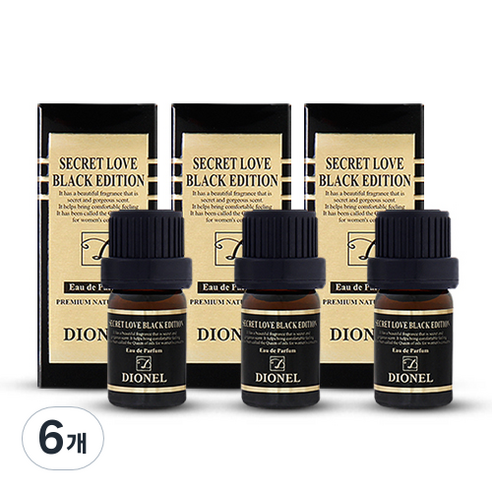 디오넬 시크릿러브 블랙에디션 여성청결제, 5ml, 6개