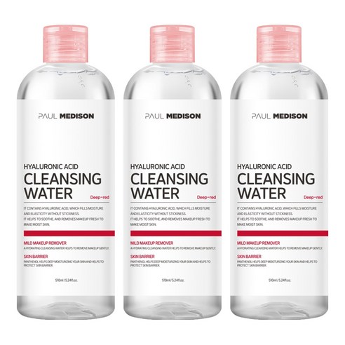 폴메디슨 히알루론산 클렌징 워터, 510ml, 3개