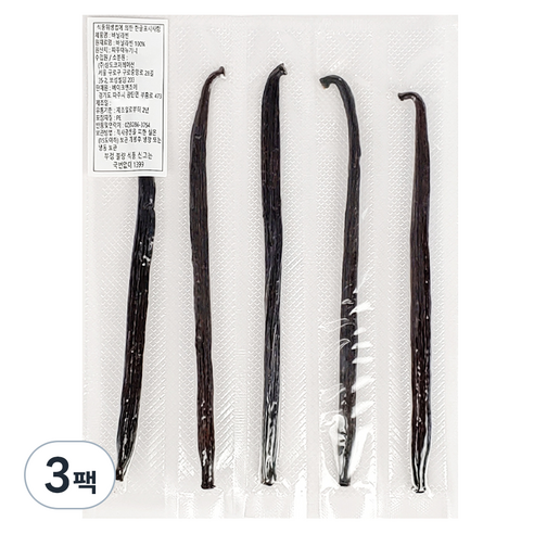 바닐라빈 버번종 C등급, 10g, 3개