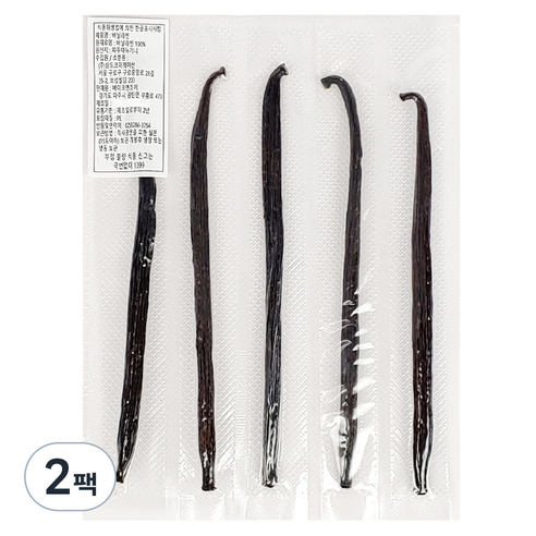 바닐라빈 버번종 C등급, 10g, 2개