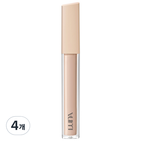 루나 롱래스팅 팁컨실러 픽싱 핏 7.5g, 2호 내추럴 베이지, 4개