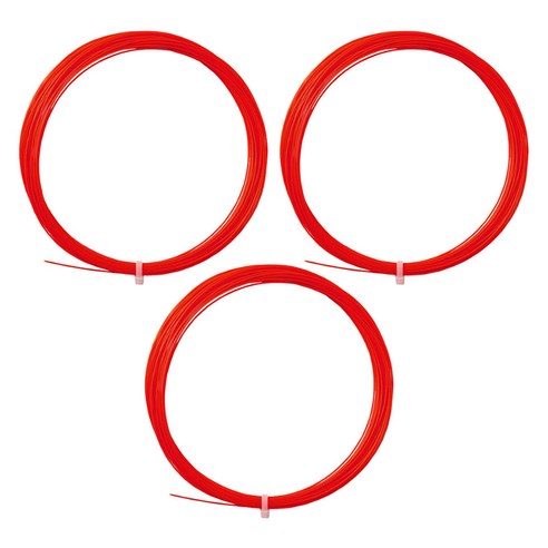 지앤와이 고탄성 배드민턴 라켓 줄 스트링 거트, 레드, 3개