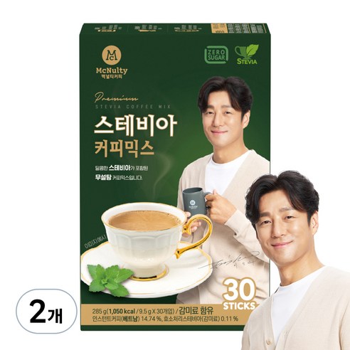 맥널티커피 스테비아 커피믹스, 9.5g, 30개입, 2개