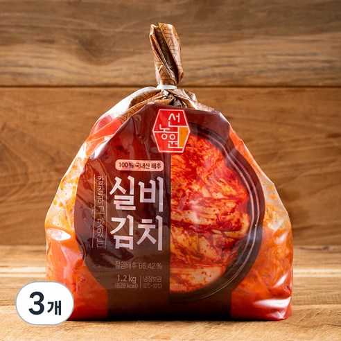 선농원 실비김치, 1.2kg, 3개