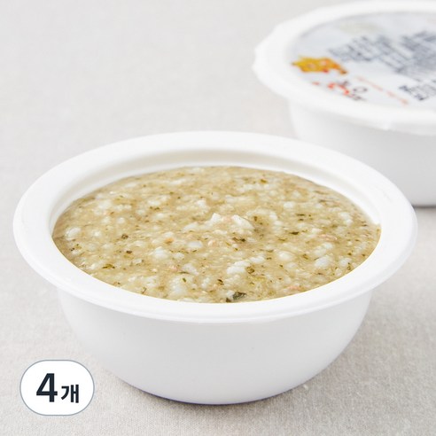 짱죽 중기 8개월 부터 이유식 죽, 혼합맛(한우 / 그린 시금치), 200g, 4개