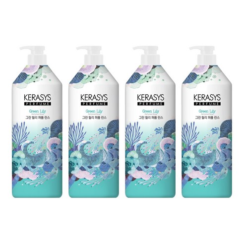 케라시스 그린 릴리 퍼퓸 린스 릴리향, 4개, 1L