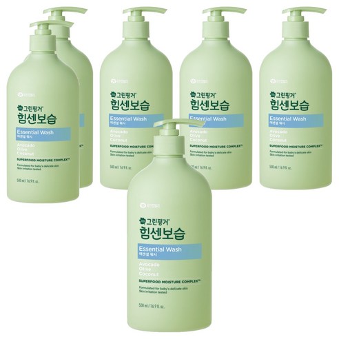 그린핑거 힘센보습 에센셜 바디워시, 500ml, 6개
