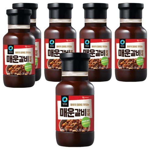 대상 청정원 매운갈비양념, 280g, 6개