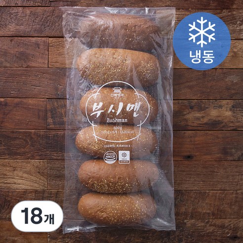 신라명과 부시맨 빵 (냉동), 100g, 6개입, 3개