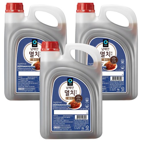 청정원 멸치골드액젓, 3kg, 3개