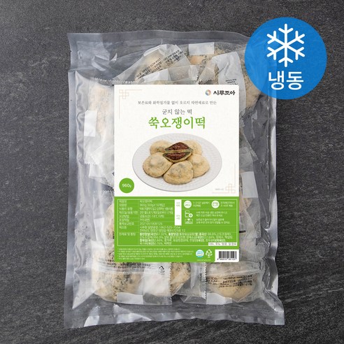시루조아 굳지않는 쑥오쟁이떡 (냉동), 60g, 16개