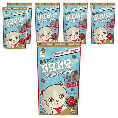 캐츠랑 고양이 저요저요 보양간식, 참치, 150g, 6개