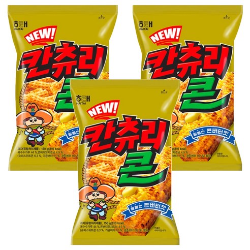 해태제과 NEW 칸츄리콘, 150g, 3개