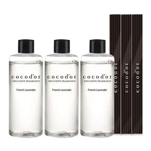 뉴 코코도르 디퓨저 리필액 3p + 리드스틱 15p, 프렌치라벤더, 200ml