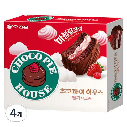 오리온 초코파이하우스 딸기앤크림 34g x 12개입, 12개