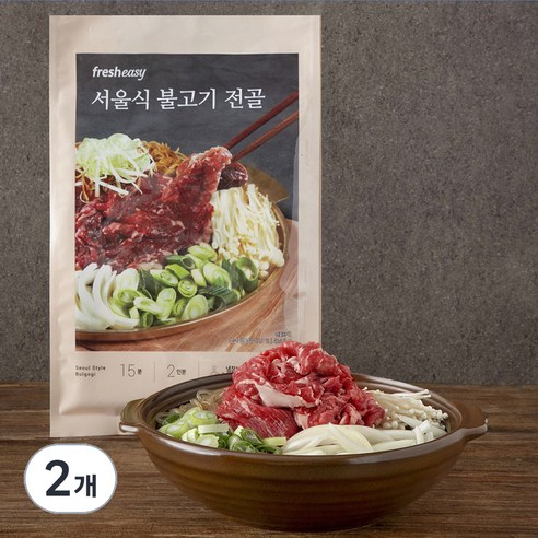 프레시지 서울식 불고기 전골 밀키트 2인분, 424.5g, 2개