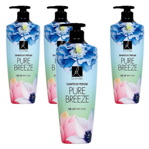 엘라스틴 퍼퓸 드 샴푸 퓨어브리즈향, 600ml, 4개