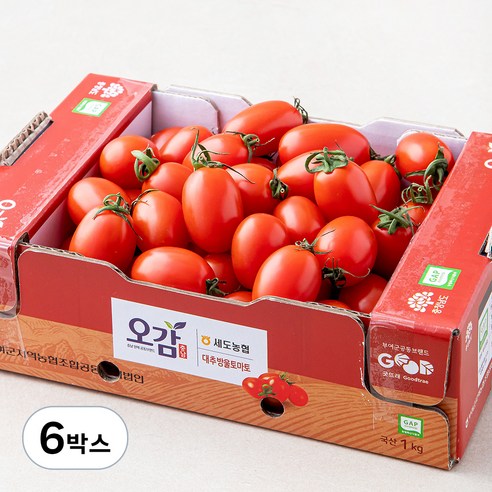 세도농협 GAP 인증 대추방울토마토, 6박스, 1kg
