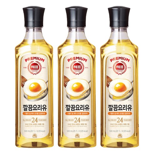 해표 깔끔 요리유, 3개, 500ml