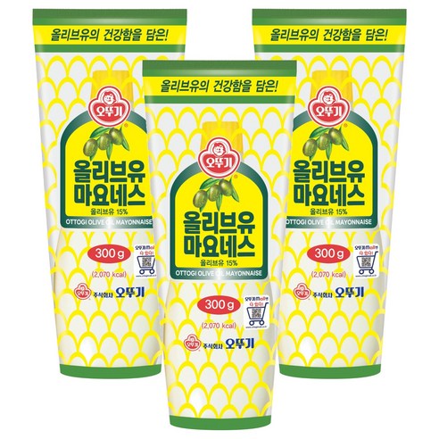 오뚜기 올리브유마요네즈, 300g, 3개