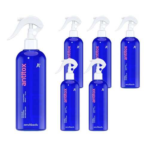 안티톡스 클린 스프레이 대용량 소독제, 6개, 400ml